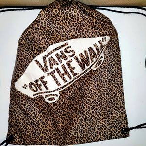 Vans Off the Wall Leopard Print Drawstring Backpack